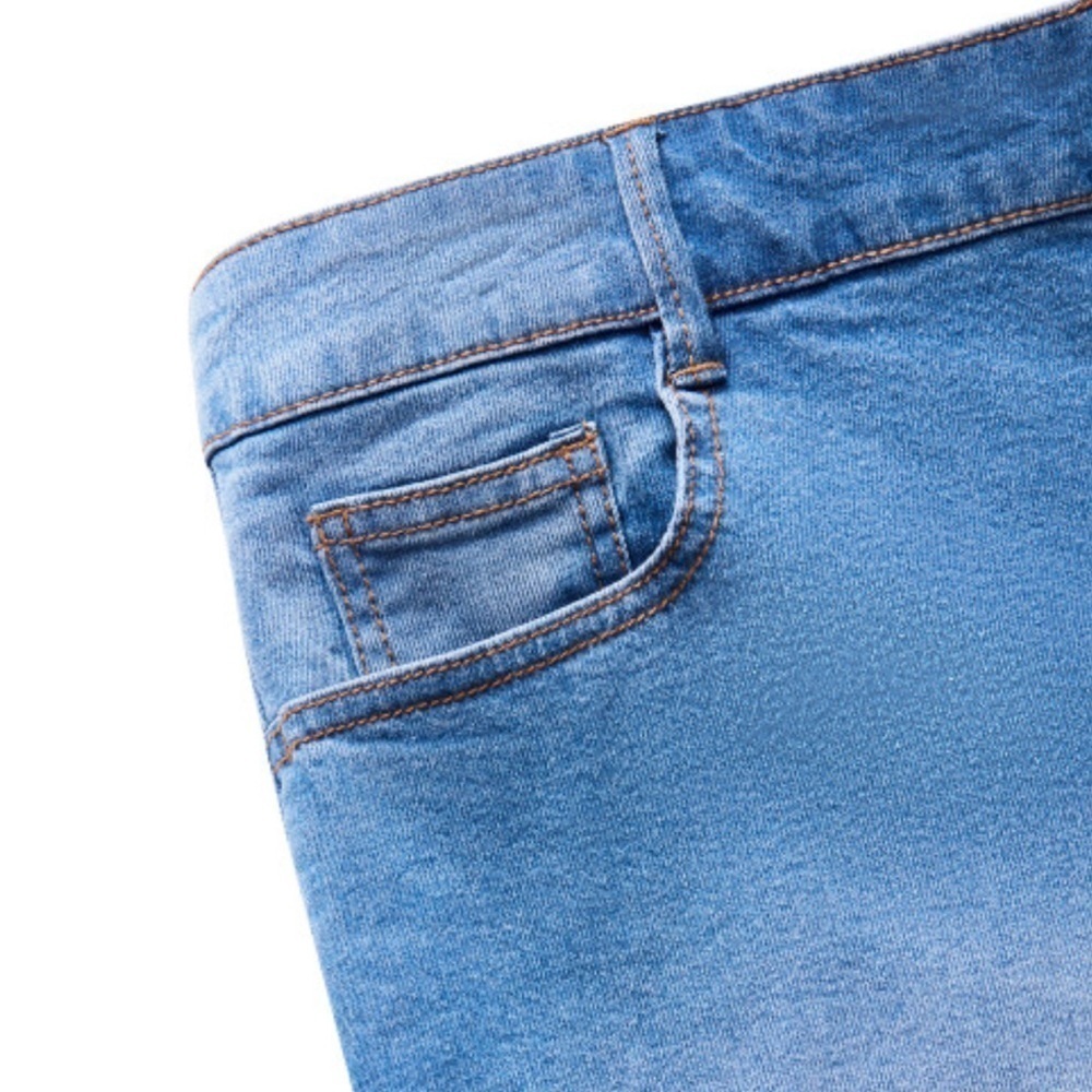 EVANS 24W High Rise Bermuda Turn Up Cuff Denim Shorts BB07.10 - Picture 4 of 6